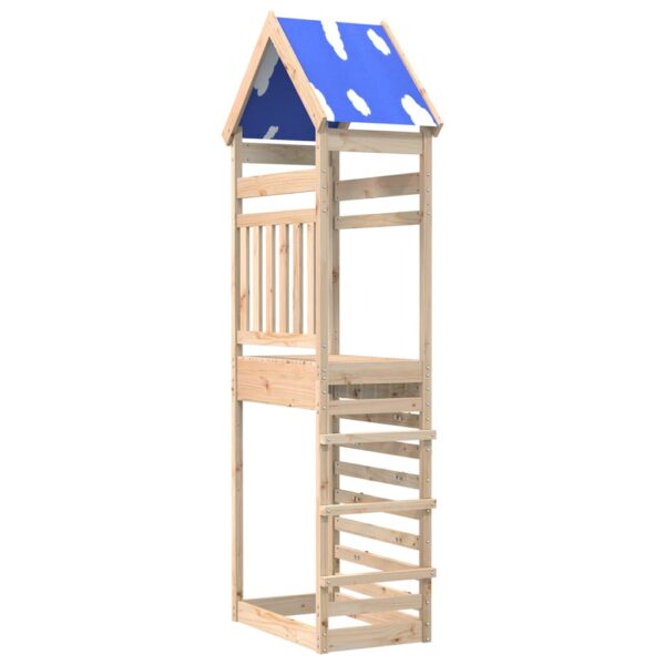 Torre Da Gioco Con Arrampicata 85x52,5x265 Cm Massello Pino - immagine 5