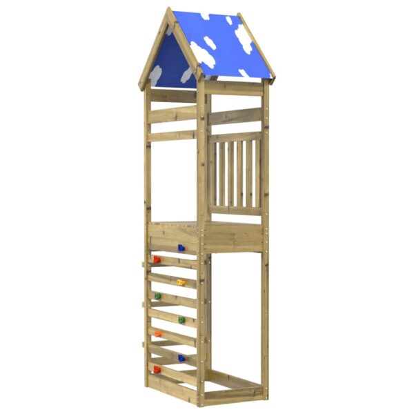 Torre Da Gioco Con Arrampicata 85x52,5x265 Cm Pino Impregnato - immagine 2