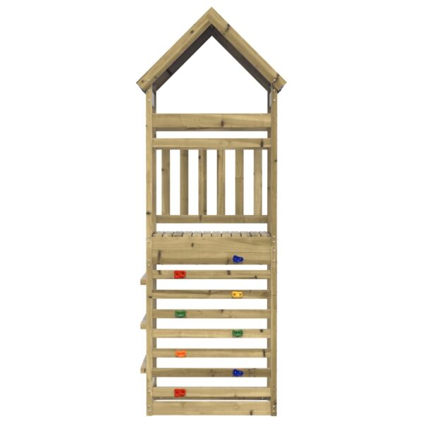 Torre Da Gioco Con Arrampicata 85x52,5x265 Cm Pino Impregnato - immagine 4