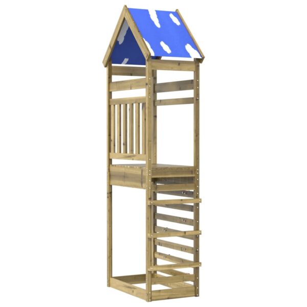 Torre Da Gioco Con Arrampicata 85x52,5x265 Cm Pino Impregnato - immagine 5