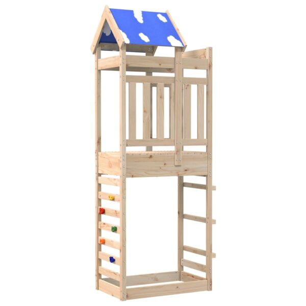 Torre Da Gioco Con Arrampicata 85x52,5x239 Cm Massello Pino - immagine 5