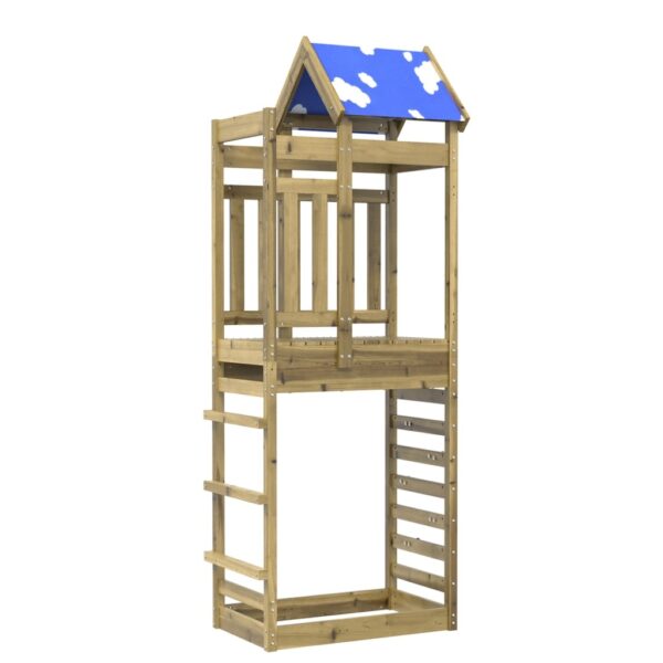 Torre Da Gioco Con Arrampicata 85x52,5x239 Cm Pino Impregnato - immagine 2