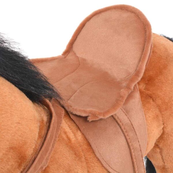 Cavallo In Peluche In Piedi Marrone - immagine 5