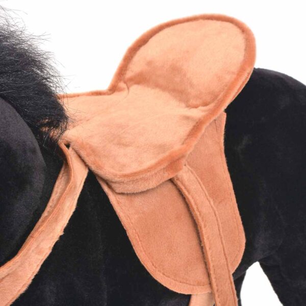 Cavallo In Peluche In Piedi Nero - immagine 5