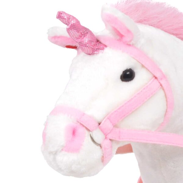 Unicorno Di Peluche In Piedi Bianco E Rosa Xxl - immagine 3