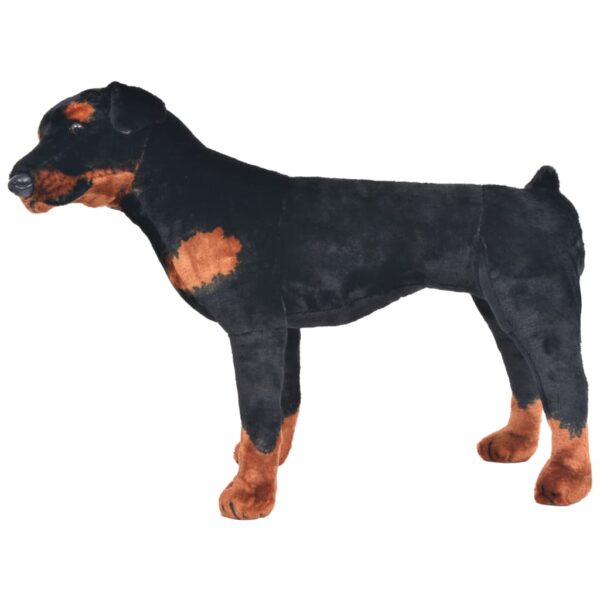 Cane Rottweiler In Peluche In Piedi Nero E Marrone Xxl - immagine 2