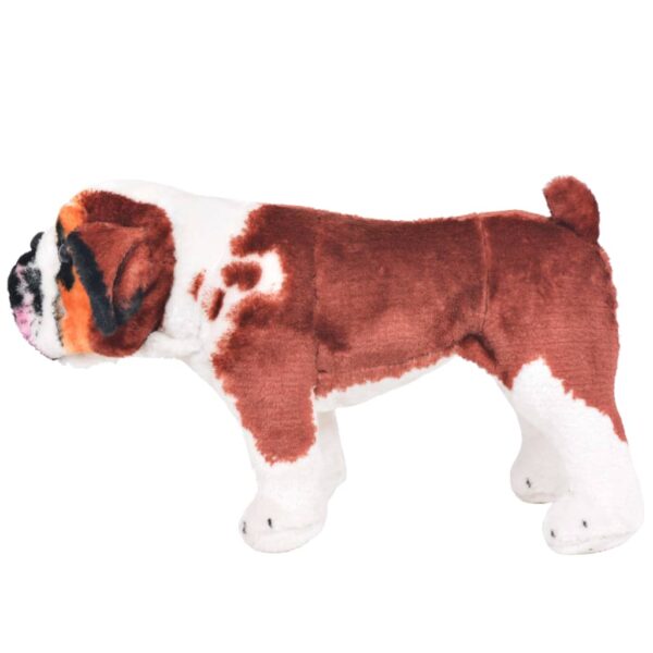 Bulldog Di Peluche Giocattolo Bianco E Marrone Xxl - immagine 2