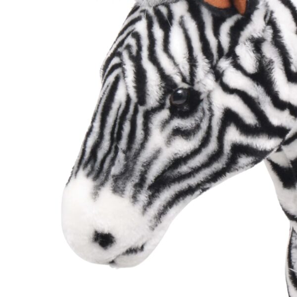 Zebra In Peluche In Piedi Nera E Bianca Xxl - immagine 3