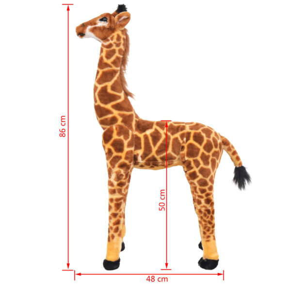 Giraffa In Peluche In Piedi Marrone E Gialla Xxl - immagine 5