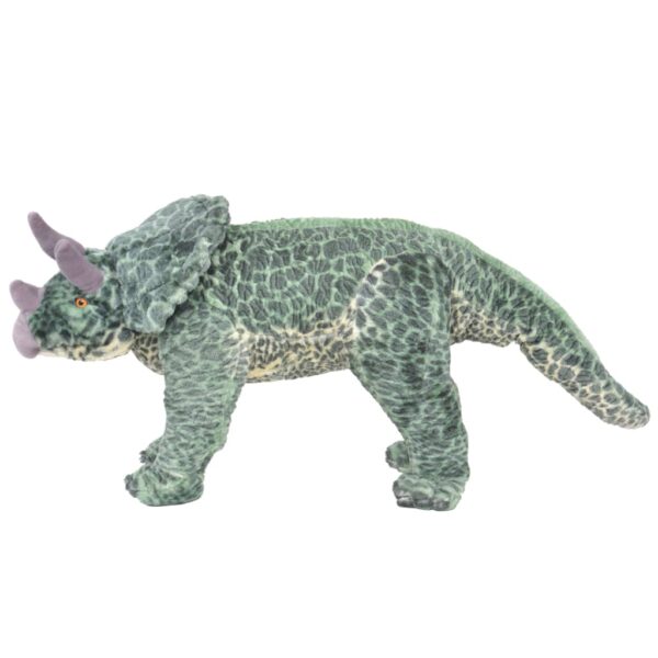 Dinosauro Triceratops In Peluche In Piedi Verde Xxl - immagine 2