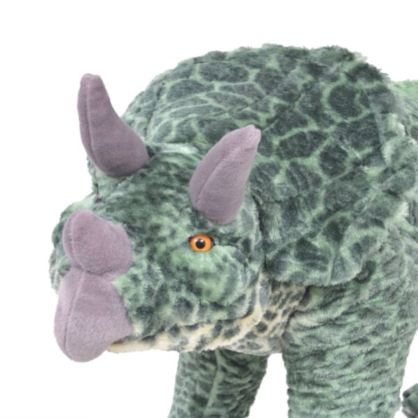 Dinosauro Triceratops In Peluche In Piedi Verde Xxl - immagine 3