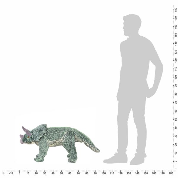 Dinosauro Triceratops In Peluche In Piedi Verde Xxl - immagine 4