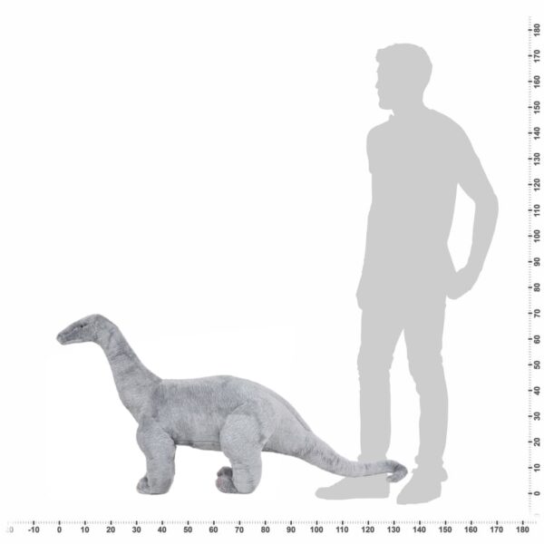 Dinosauro Brachiosaurus In Peluche In Piedi Grigio Xxl - immagine 4