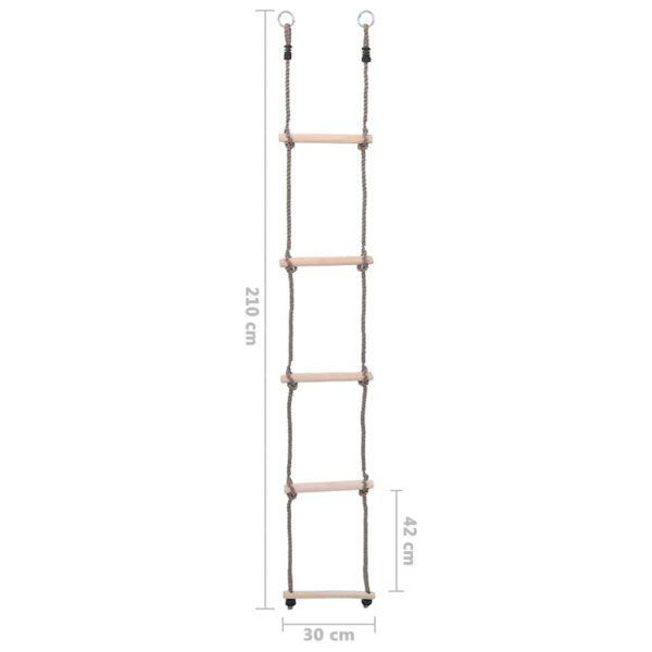 Scala A 5 Gradini 210 Cm In Legno Massello Di Pino - immagine 5