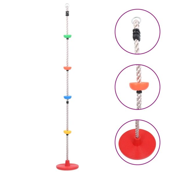 Fune Da Arrampicata Oscillante Con Piattaforme E Disco 200 cm