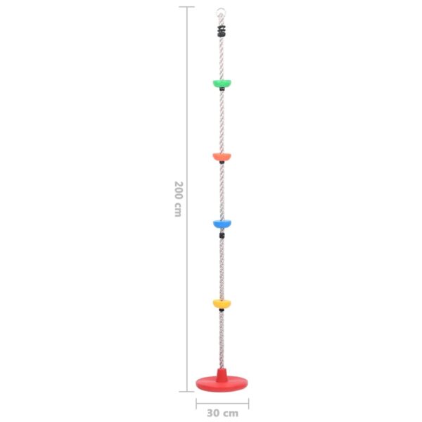 Fune Da Arrampicata Oscillante Con Piattaforme E Disco 200 cm - immagine 5