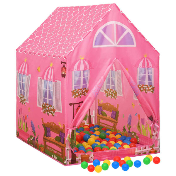 Tenda Da Gioco Per Bambini Rosa 69x94x104 cm - immagine 3