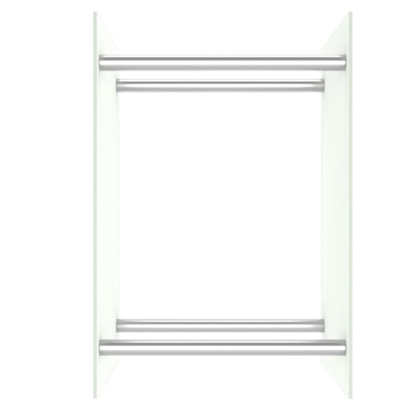 Porta Legna Bianco 40x35x60 cm in Vetro - immagine 3