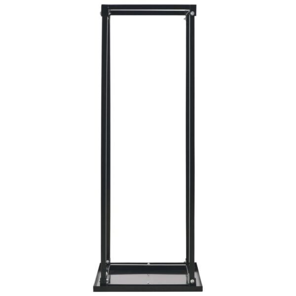 Rastrelliera per Legna da Ardere Base Nera 37x37x113cm Acciaio - immagine 3