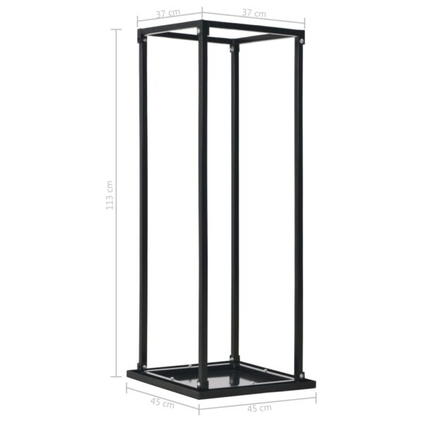 Rastrelliera per Legna da Ardere Base Nera 37x37x113cm Acciaio - immagine 6