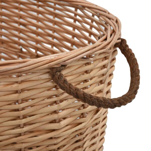 Cesta per Legna con Maniglie 58x42x29cm Salice Naturale - immagine 4