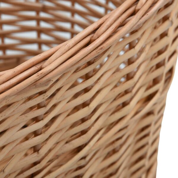 Cesta per Legna con Maniglie 58x42x29cm Salice Naturale - immagine 5