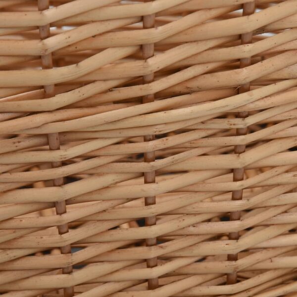 Cesta per Legna con Maniglie 58x42x29cm Salice Naturale - immagine 7