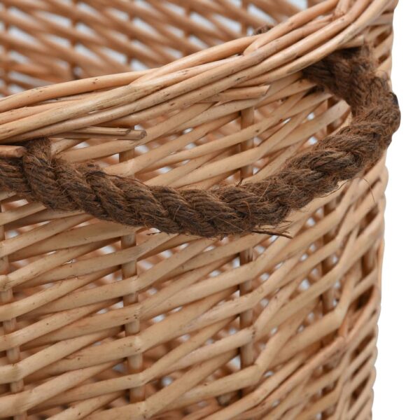 Cesta per Legna con Maniglie 78x54x34cm Salice Naturale - immagine 3