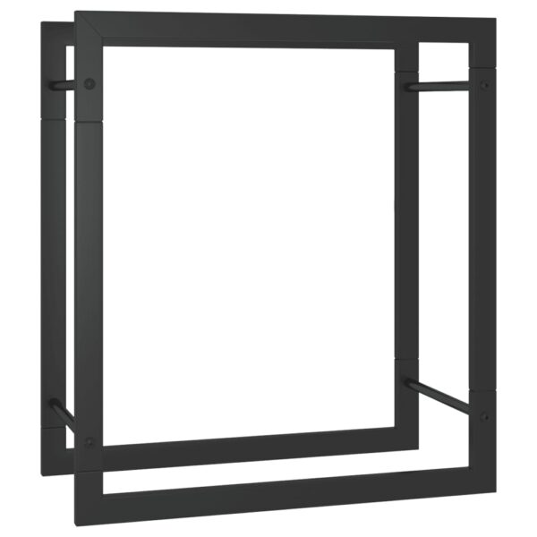 Portalegna Nero Opaco 50x28x56 cm in Acciaio - immagine 2