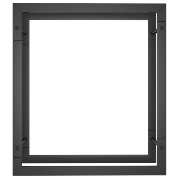 Portalegna Nero Opaco 50x28x56 cm in Acciaio - immagine 3