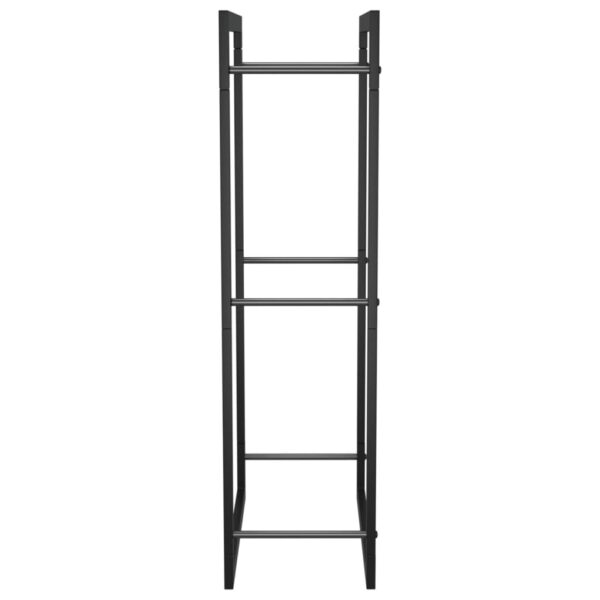 Portalegna Nero Opaco 50x28x94 cm Acciaio - immagine 4