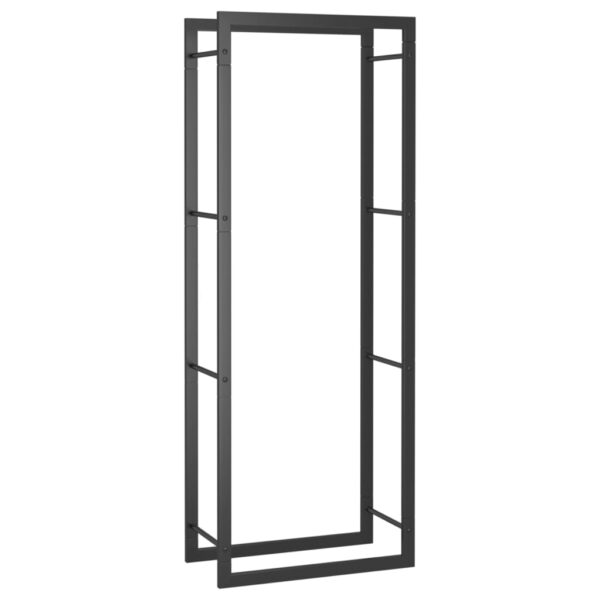 Portalegna Nero Opaco 50x28x132 cm in Acciaio - immagine 2