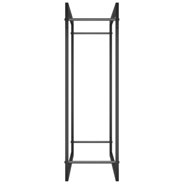 Portalegna Nero Opaco 80x28x86 cm in Acciaio - immagine 4