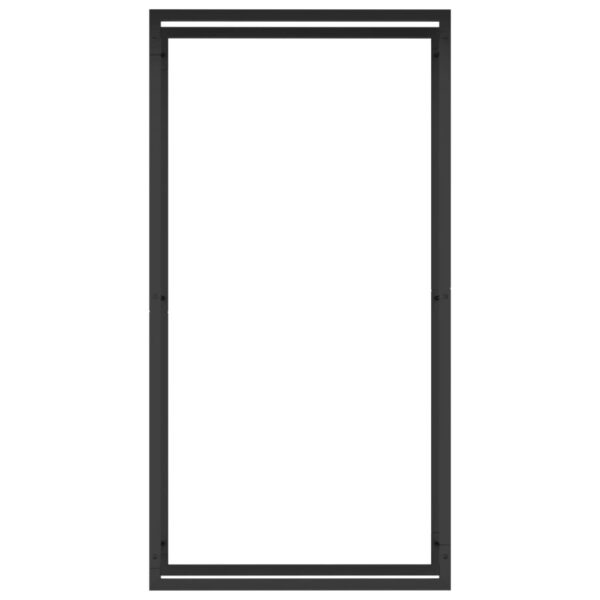 Portalegna Nero Opaco 80x28x154 cm in Acciaio - immagine 3