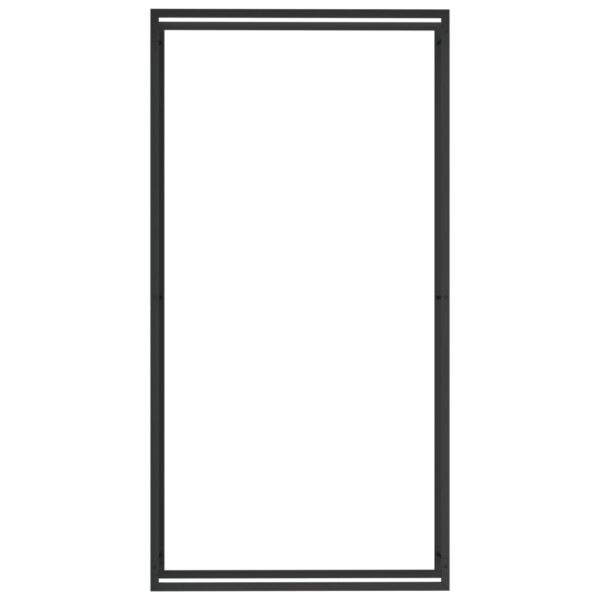 Portalegna Nero Opaco 110x28x214 cm in Acciaio - immagine 3