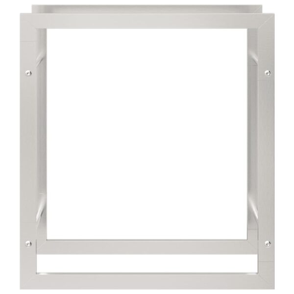 Portalegna 80x28x86 cm in Acciaio Inossidabile - immagine 4