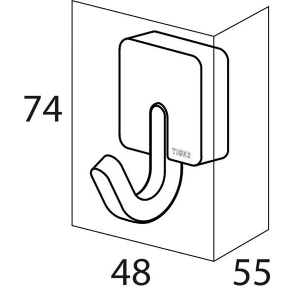 Tiger Gancio Asciugamani Cromato Metallo 4,8x5,5 cm 387130346 - immagine 3