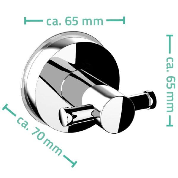 RIDDER Gancio Portasciugamano Cromato 12110200 - immagine 3