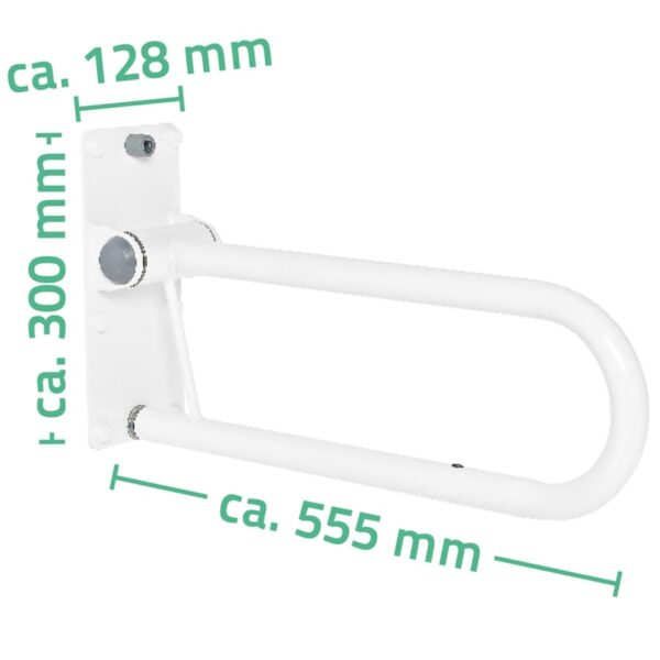 RIDDER Maniglione di Sicurezza Pieghevole 55,5 cm 100 kg A0130101 - immagine 6