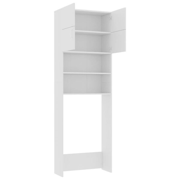 Mobile per Lavatrice Bianco 64x25,5x190 cm in Multistrato - immagine 5