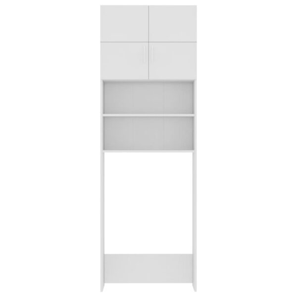 Mobile per Lavatrice Bianco 64x25,5x190 cm in Multistrato - immagine 6