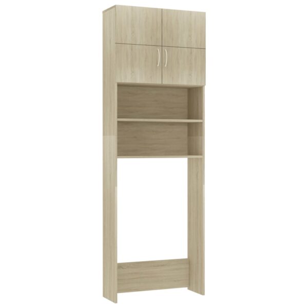 Mobile Lavatrice Rovere Sonoma 64x25,5x190 cm Legno Multistrato - immagine 2