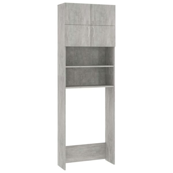 Mobile Lavatrice Grigio Cemento 64x25,5x190cm Legno Multistrato - immagine 2