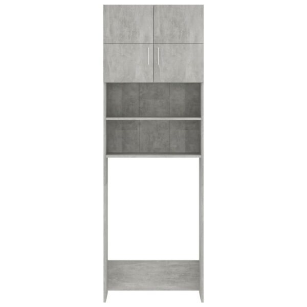 Mobile Lavatrice Grigio Cemento 64x25,5x190cm Legno Multistrato - immagine 5