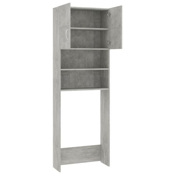 Mobile Lavatrice Grigio Cemento 64x25,5x190cm Legno Multistrato - immagine 7