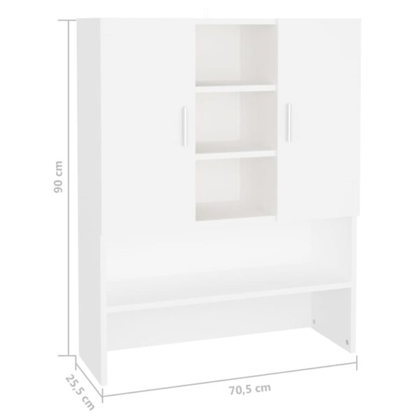 Mobile per Lavatrice Bianco 70,5x25,5x90 cm - immagine 8