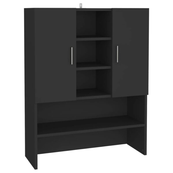 Mobile per Lavatrice Nero 70,5x25,5x90 cm - immagine 2