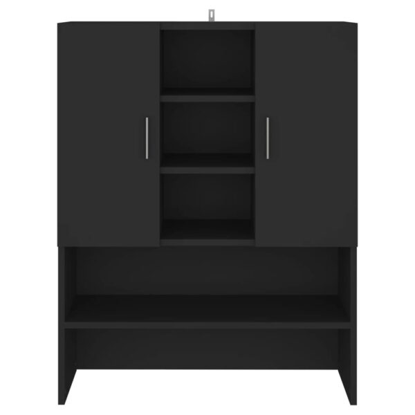 Mobile per Lavatrice Nero 70,5x25,5x90 cm - immagine 3