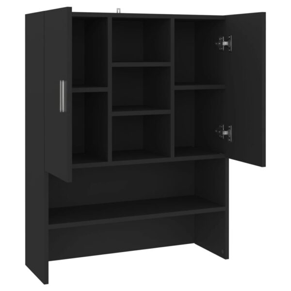 Mobile per Lavatrice Nero 70,5x25,5x90 cm - immagine 5