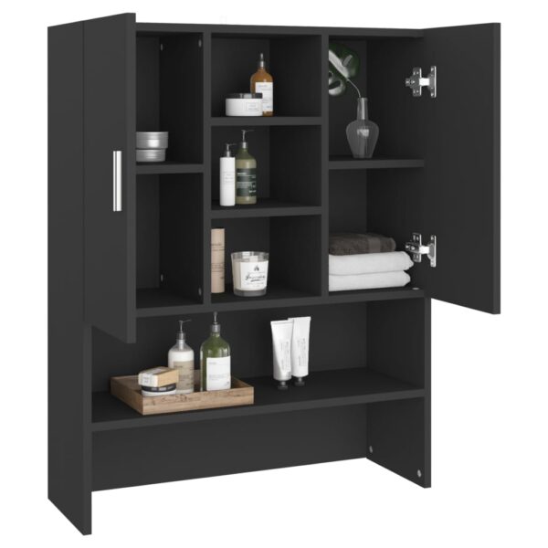 Mobile per Lavatrice Nero 70,5x25,5x90 cm - immagine 6